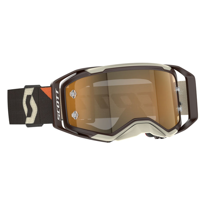 Scott PROSPECT 2.0 AMP Goggles 2025 in Deep Brown/Beige - Gold Chrome Works