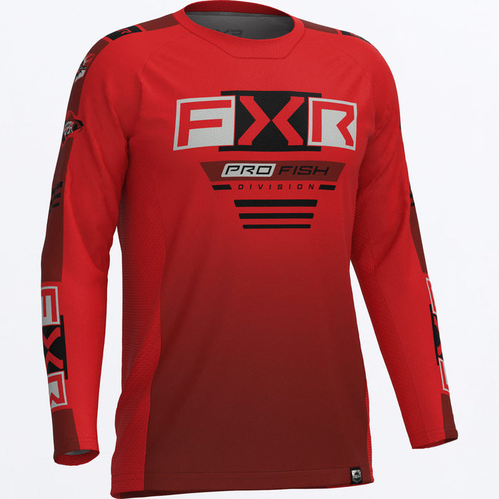 FXR  TOURNAMENT AIR UPF LONGSLEEVE 2025 in Red/Grey