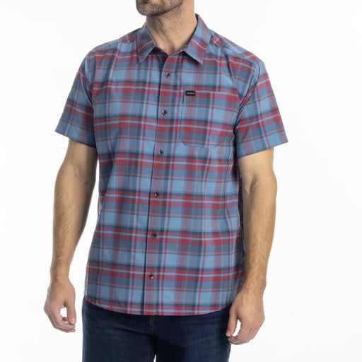 KLIM PANTOLL STRETCH SHIRT 2025 in Blue Fusion - Biking Red