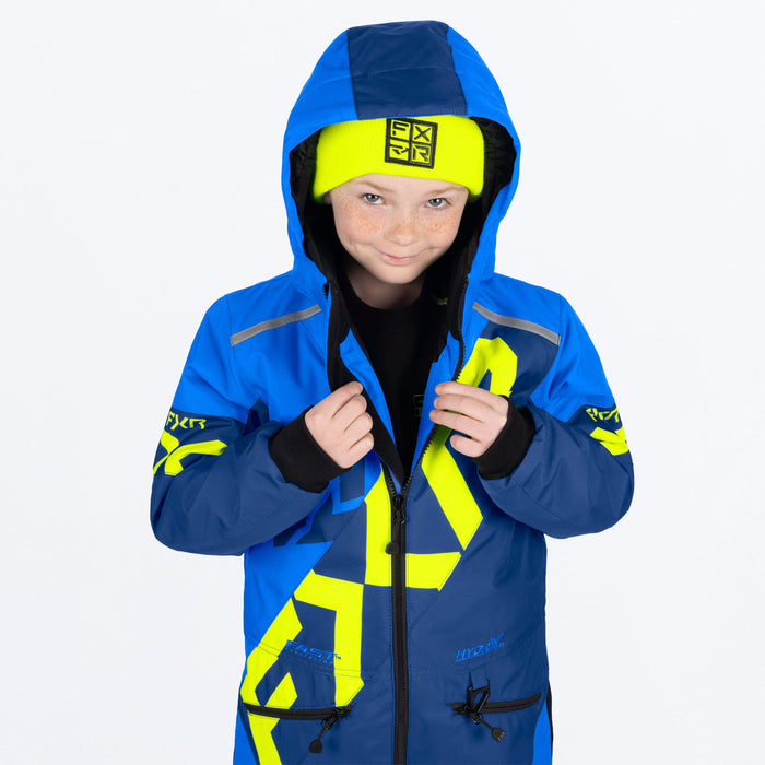 FXR CHILD COLD CROSS CX MONOSUIT 2025 - Blue/Dark Blue/HiVis