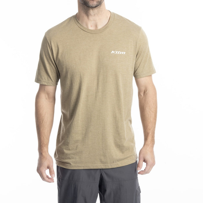 KLIM SADDLE MOUNTAIN TRI-BLEND TEE 2025 in Coyote Brown Heather - White