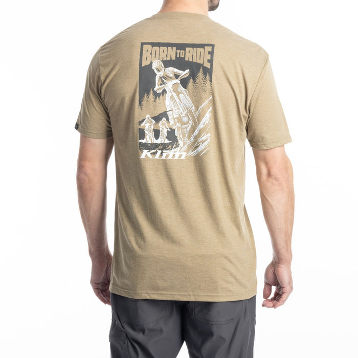 KLIM SADDLE MOUNTAIN TRI-BLEND TEE 2025 in Coyote Brown Heather - White