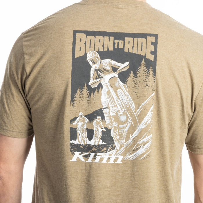 KLIM SADDLE MOUNTAIN TRI-BLEND TEE 2025 in Coyote Brown Heather - White