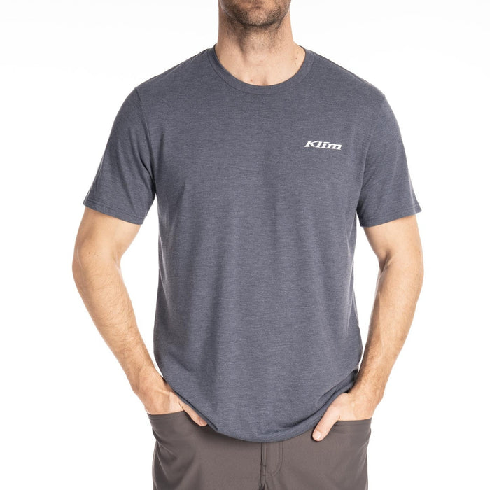 KLIM SADDLE MOUNTAIN TRI-BLEND TEE 2025 in Navy Frost - Monument