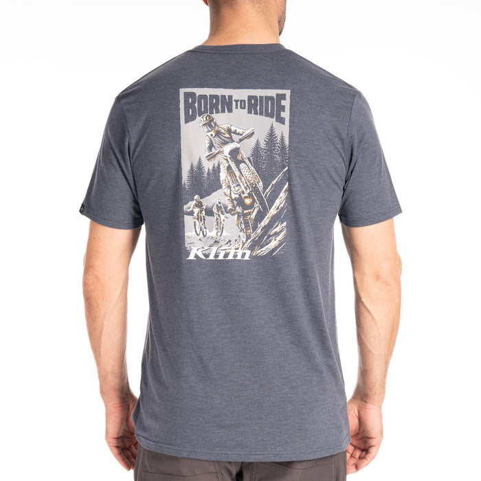 KLIM SADDLE MOUNTAIN TRI-BLEND TEE 2025 in Navy Frost - Monument