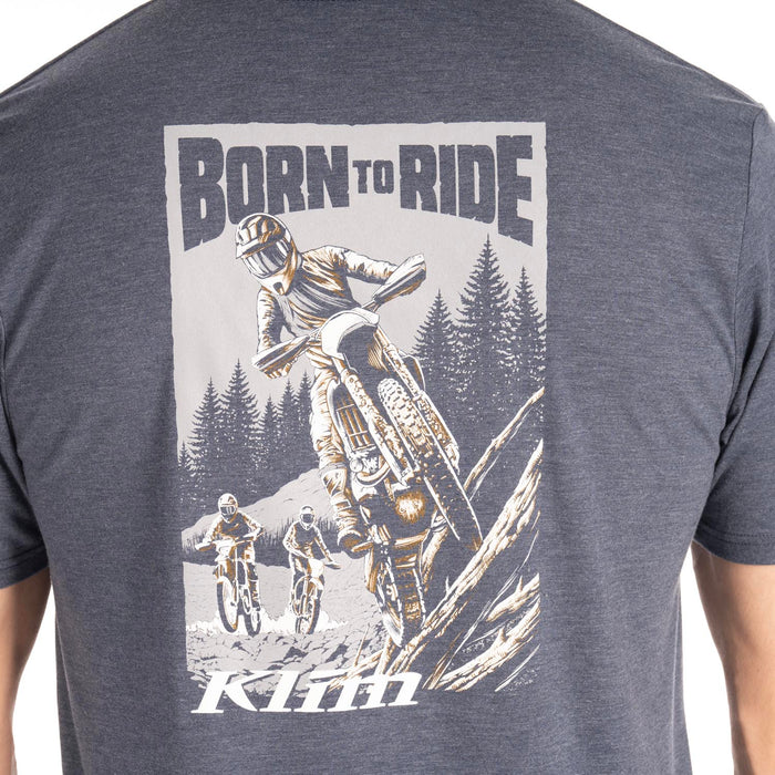 KLIM SADDLE MOUNTAIN TRI-BLEND TEE 2025 in Navy Frost - Monument