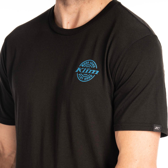 KLIM LIVE TO RIDE TRI-BLEND TEE 2025 in Black - Imperial Blue