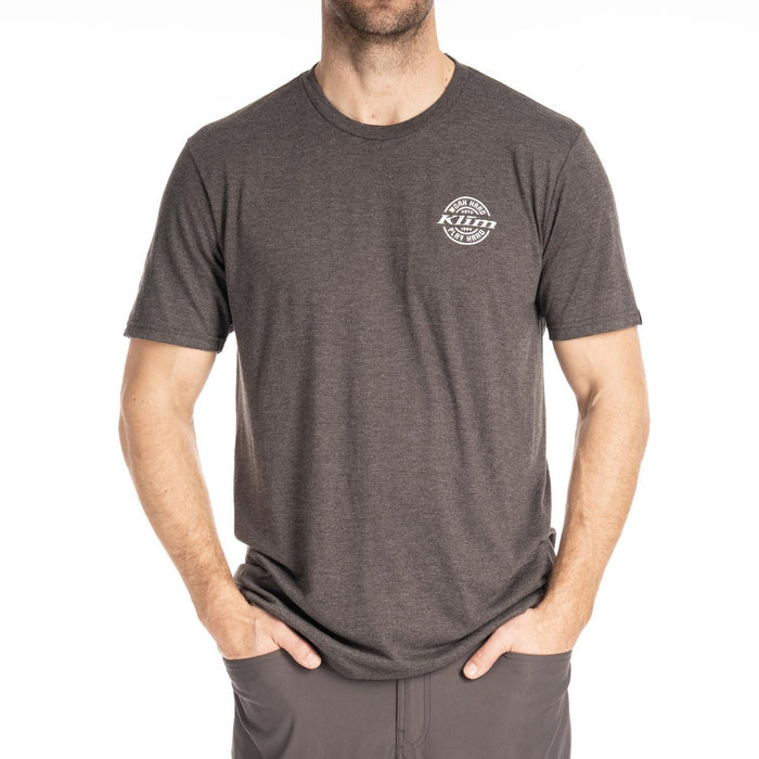 KLIM LIVE TO RIDE TRI-BLEND TEE 2025 in Heathered Charcoal - White