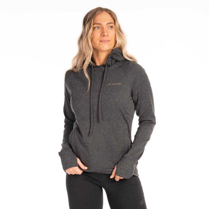 KLIM SUNSCAPE WOMEN'S PULLOVER HOODIE 2025 in Heathered Charcoal