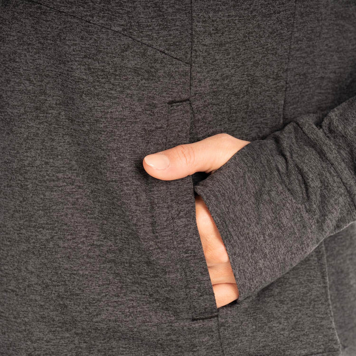 KLIM SUNSCAPE WOMEN'S PULLOVER HOODIE 2025 in Heathered Charcoal