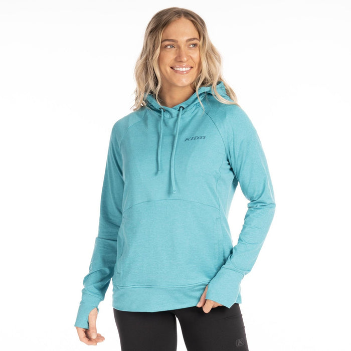 KLIM SUNSCAPE WOMEN'S PULLOVER HOODIE 2025 in Tahitian Teal