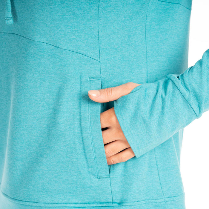 KLIM SUNSCAPE WOMEN'S PULLOVER HOODIE 2025 in Tahitian Teal