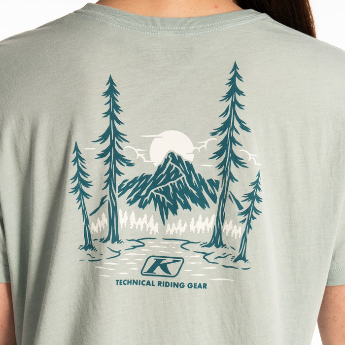 KLIM CANYON WOMEN'S TRI-BLEND TEE 2025 in Dusty Blue - Deep Lagoon