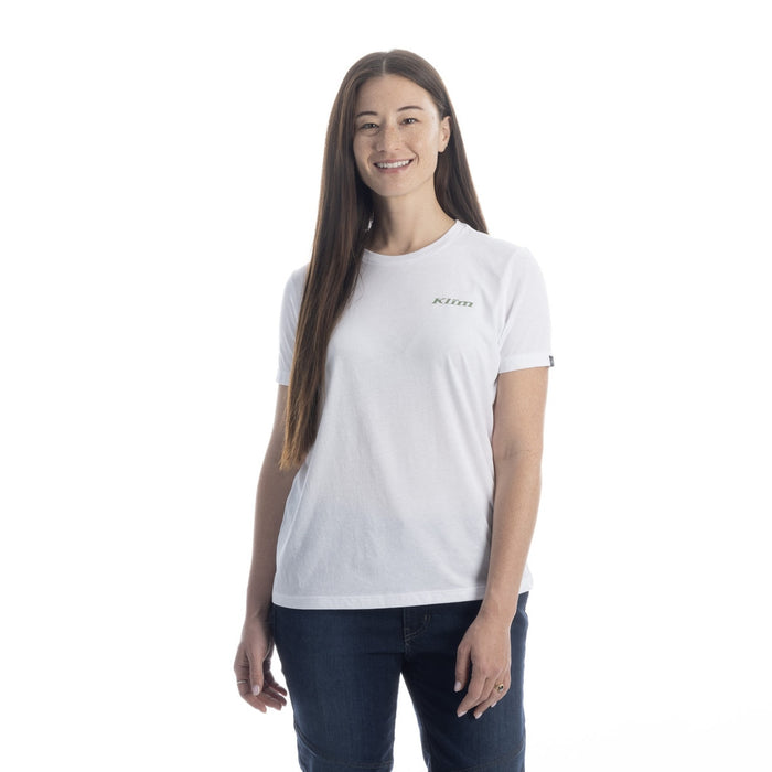 KLIM CANYON WOMEN'S TRI-BLEND TEE 2025 in White - Hedge Green
