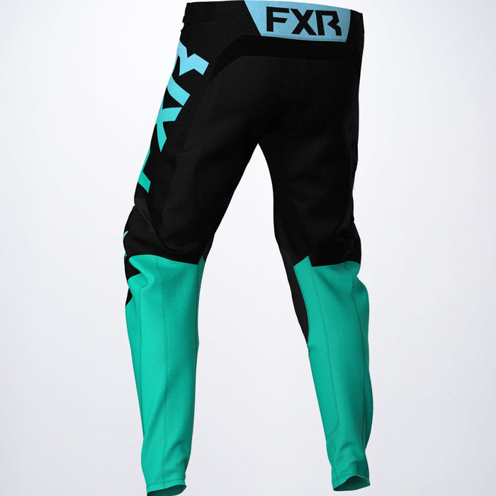FXR Podium Pants in Black/Mint/Sky Blue - Front