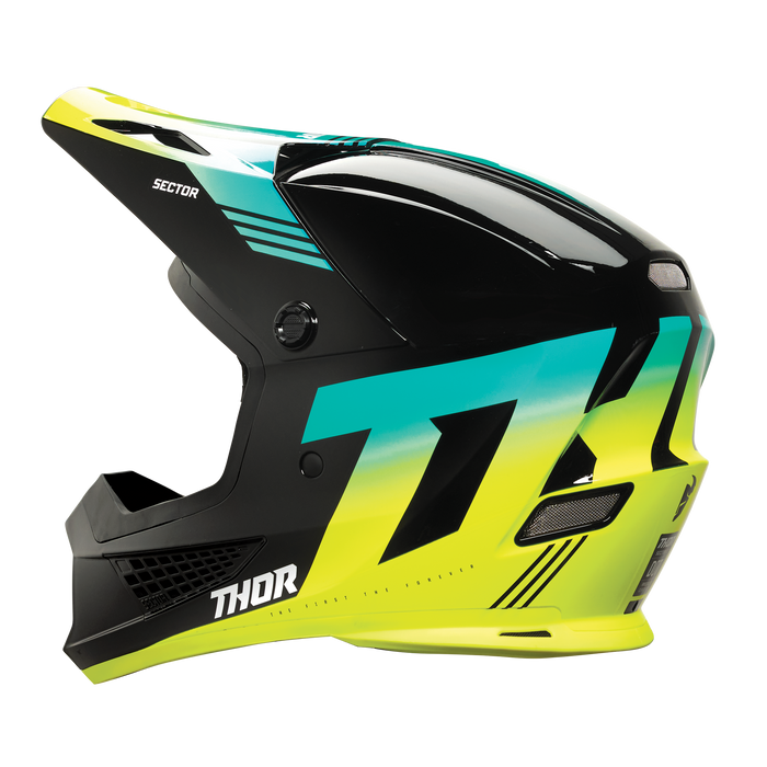 Thor Sector 2 Carve Helmet 2025 in Black/Acid