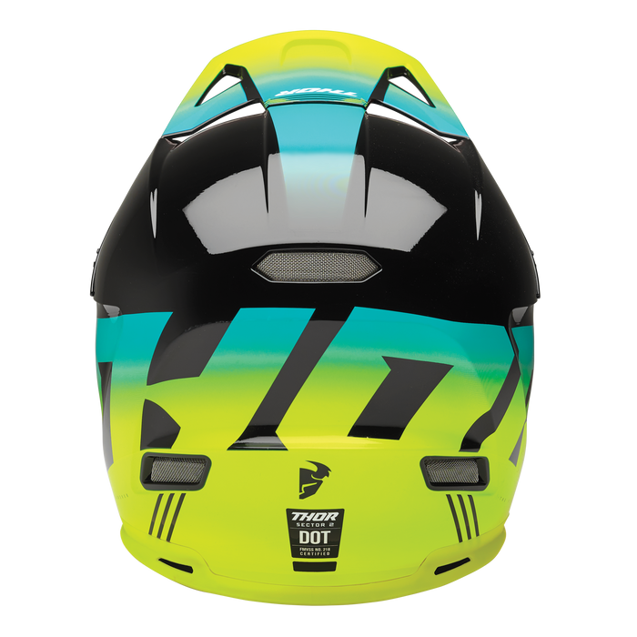 Thor Sector 2 Carve Helmet 2025 in Black/Acid