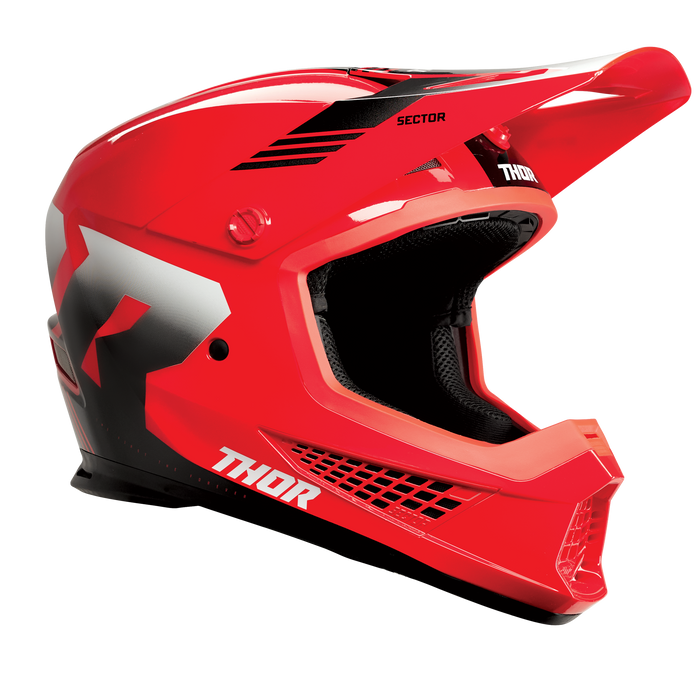 Thor Sector 2 Carve Helmet 2025 in Red/White