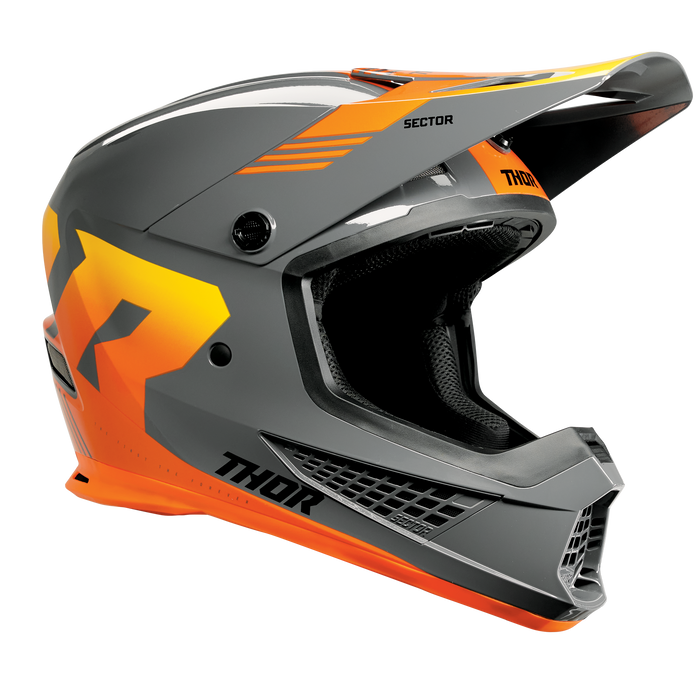 Thor Sector 2 Carve Helmet 2025 in Charcoal/Orange