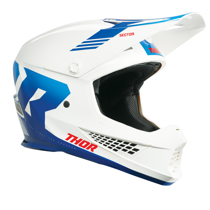 Thor Sector 2 Carve Helmet in White/Blue