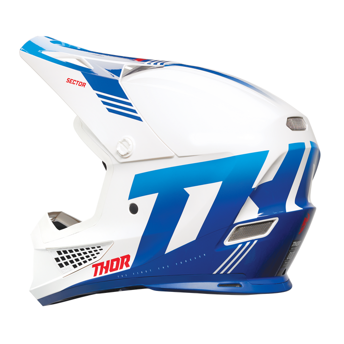 Thor Sector 2 Carve Helmet 2025 in White/Blue