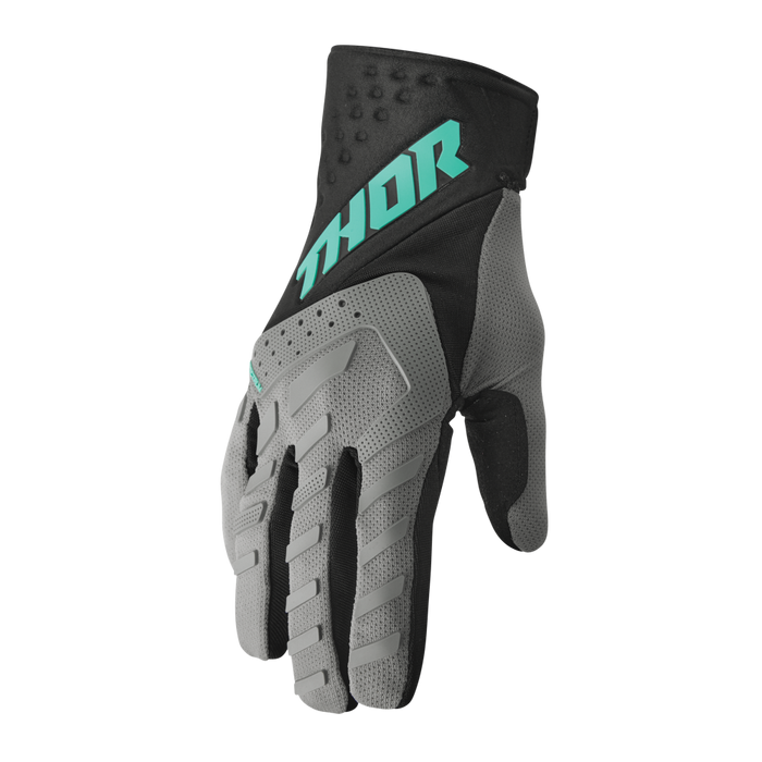 Thor Spectrum Gloves in Gray/Black/Mint 2022