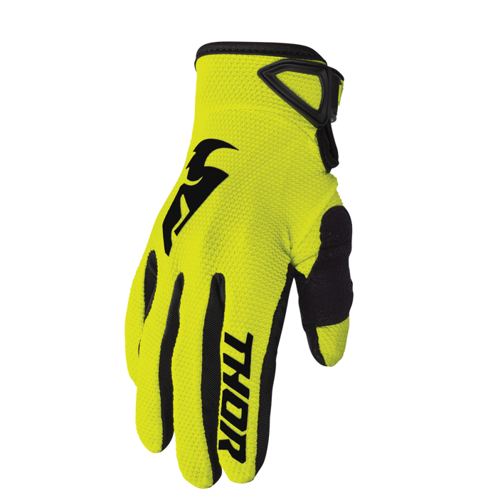 THOR Youth Sector Gloves in Acid/Black