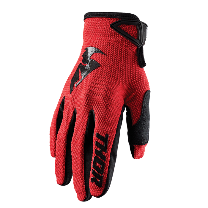 THOR Youth Sector Gloves in Red/Black