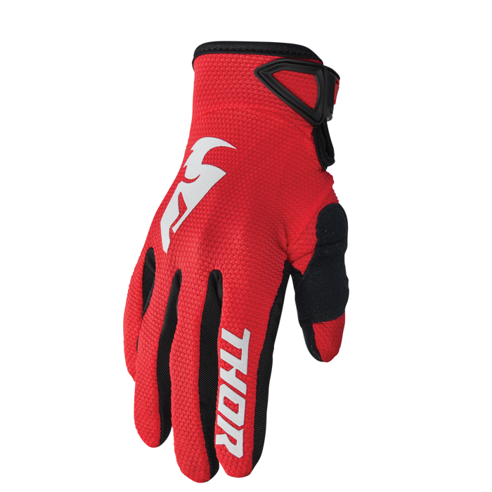 THOR Youth Sector Gloves in Red/White