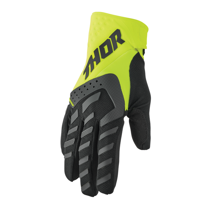 Thor Youth Spectrum Gloves in Black/Acid 2022