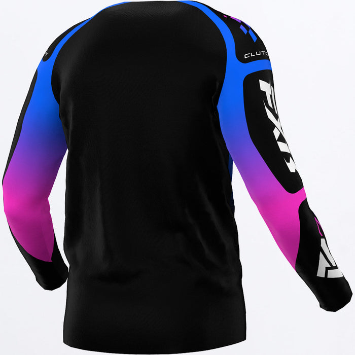 FXR CLUTCH JERSEY 2025 in Black/Blue/Pink