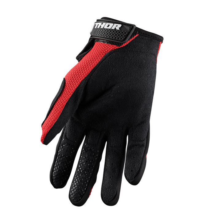 THOR Youth Sector Gloves in Red/Black