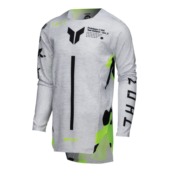 Thor Youth Sportmode Riot Jersey in White/Acid