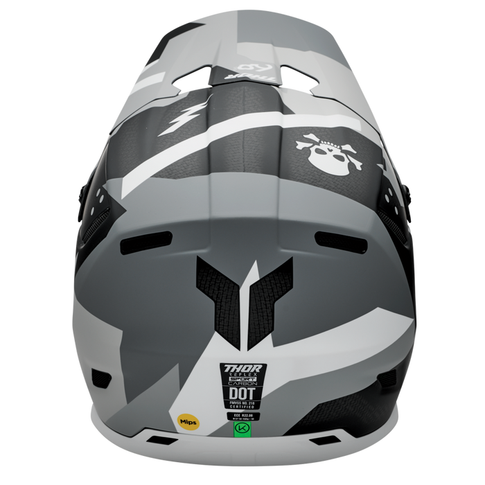 Thor Reflex Sport Carbon Brave Helmet in Gray/White