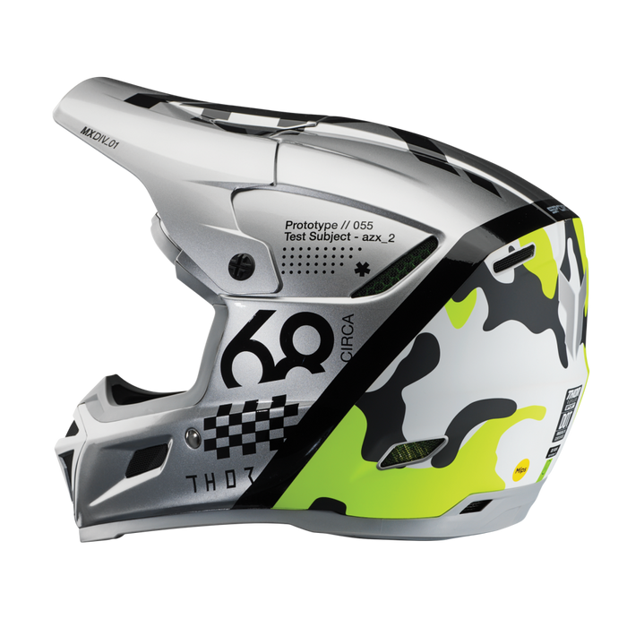 Thor Reflex Sport Riot Helmet in Gray/Acid