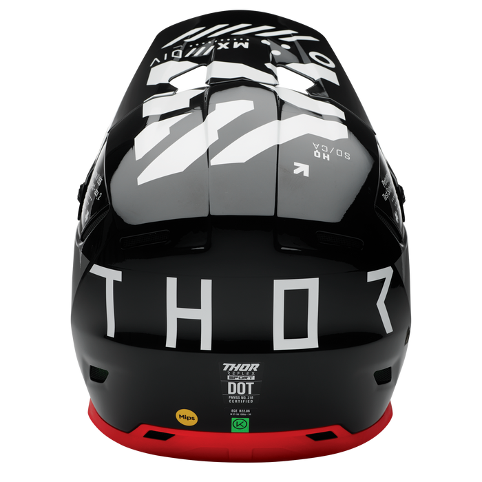Thor Reflex Sport Composite Strike Helmet 2025 in Black/Red