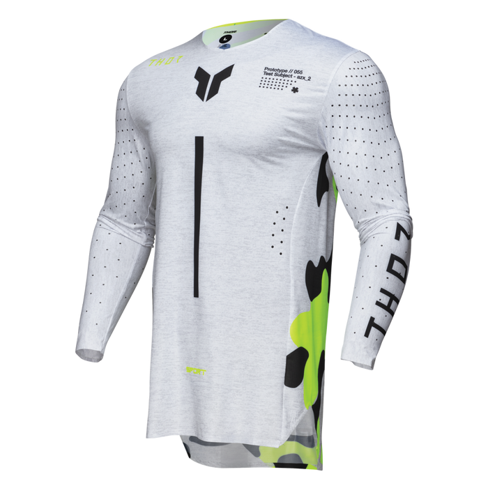 Thor Sportmode Riot Jersey in White/Acid