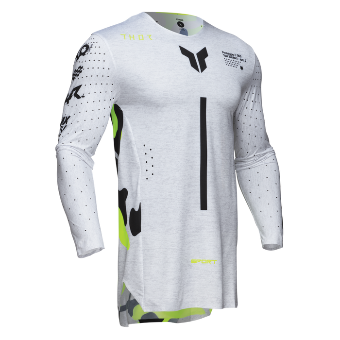 Thor Sportmode Riot Jersey in White/Acid