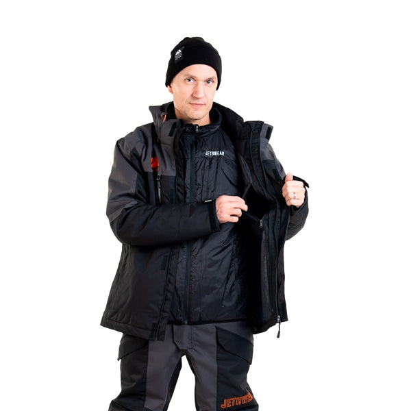 JETHWEAR ADAPT 3 IN 1 UNISEX JACKETS 2025 - Black/Iron/Orange