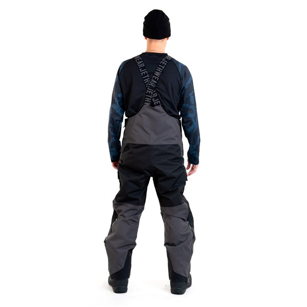 JETHWEAR TREELINE BIB MEN'S SHELL PANTS 2025 - Black/Iron/Orange