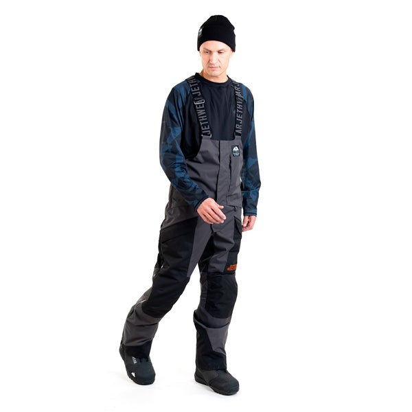 JETHWEAR TREELINE BIB MEN'S SHELL PANTS 2025 - Black/Iron/Orange