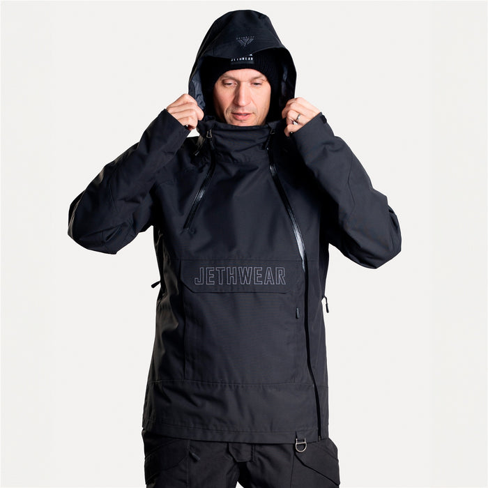 JETHWEAR Flight Anorak Unisex Jacket in Black/Iron