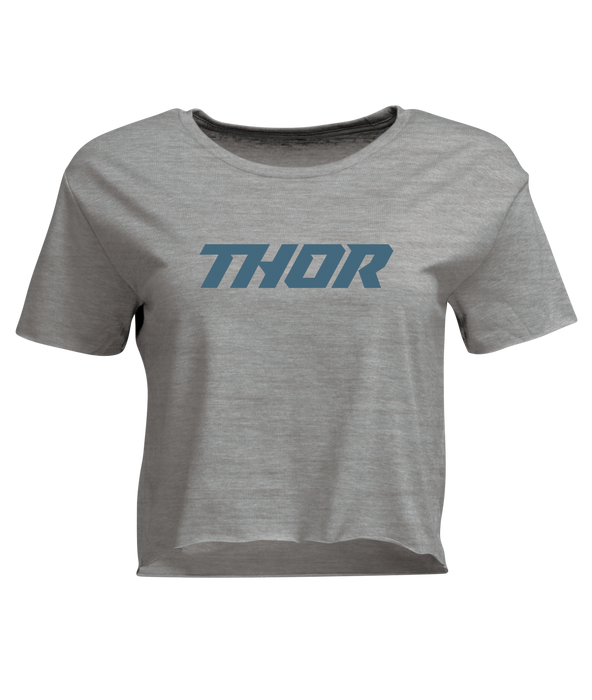 THOR CORP CROP TOP WOMEN'S SHIRT 2025 in Heather Gray