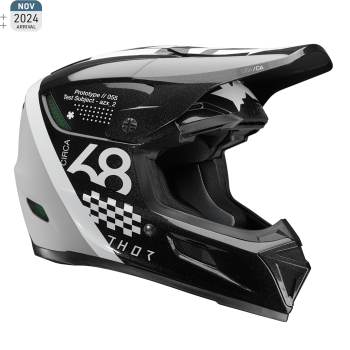 Thor Reflex Sport Riot Helmet in Black/White