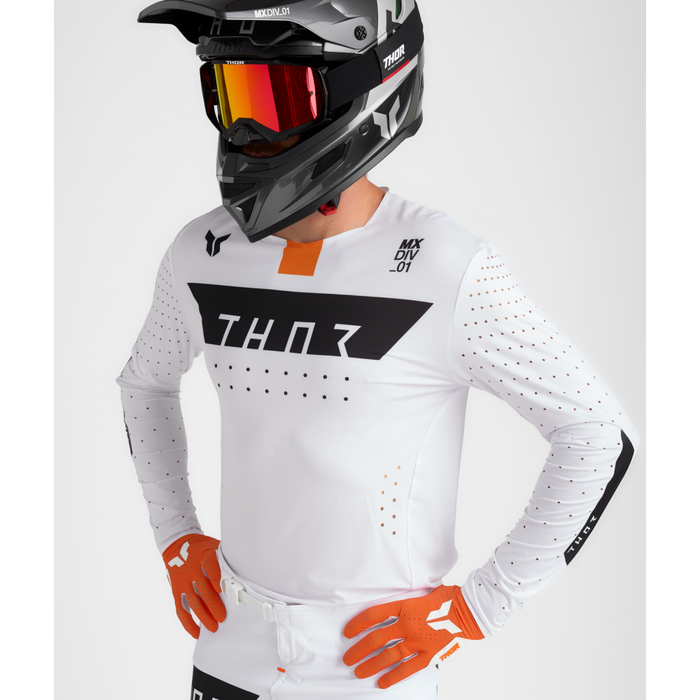 Thor Sportmode Rogue Jersey in White/Orange