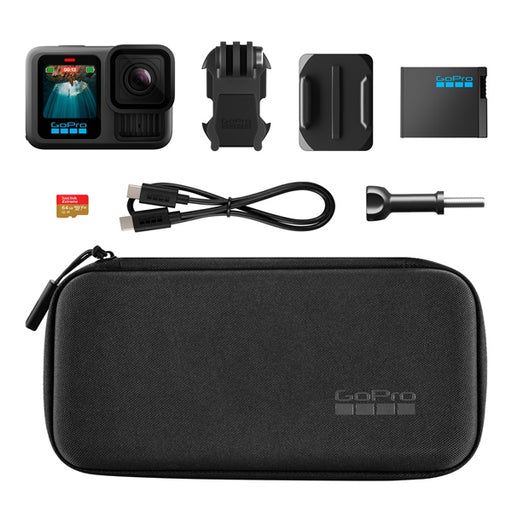GOPRO HERO13 BLACK CAMERA BUNDLE WITH MICROSD CARD AND CASE 2025