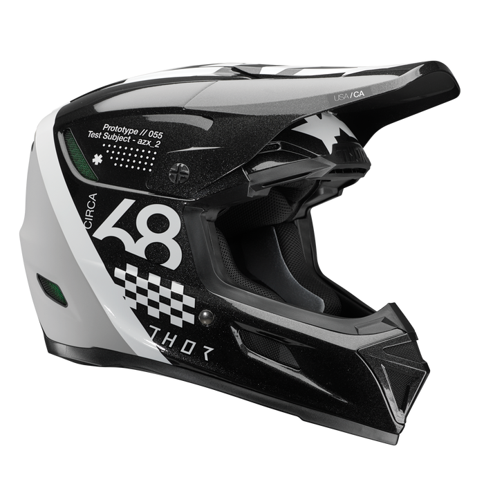 Thor Reflex Sport Composite Riot Helmet 2025 in Black/White