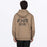 FXR MITERED COTTON PULLOVER HOODIE in Canvas/Dark Cedar