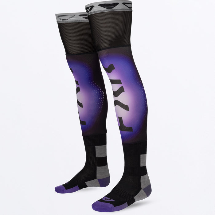 FXR RIDING SOCK AIR (1 PAIR) SNOW 2027 in Black/Purple