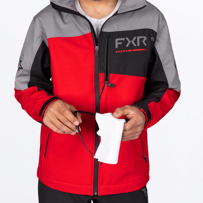 FXR ASCEND SOFTSHELL JACKET in Red/Ti